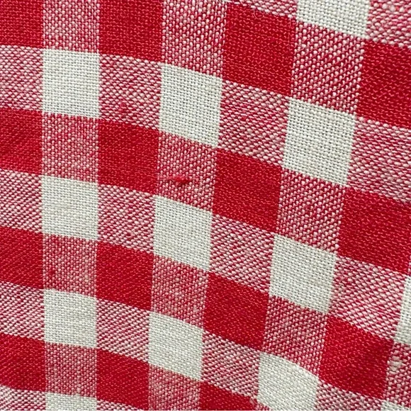 Faith Rowan Leeves Luna Sleeveless Dress Red Gingham Linen Size XXL Pockets NWT - Picture 11 of 16